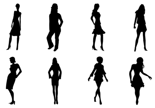 Vector Woman Silhouette Clip Art