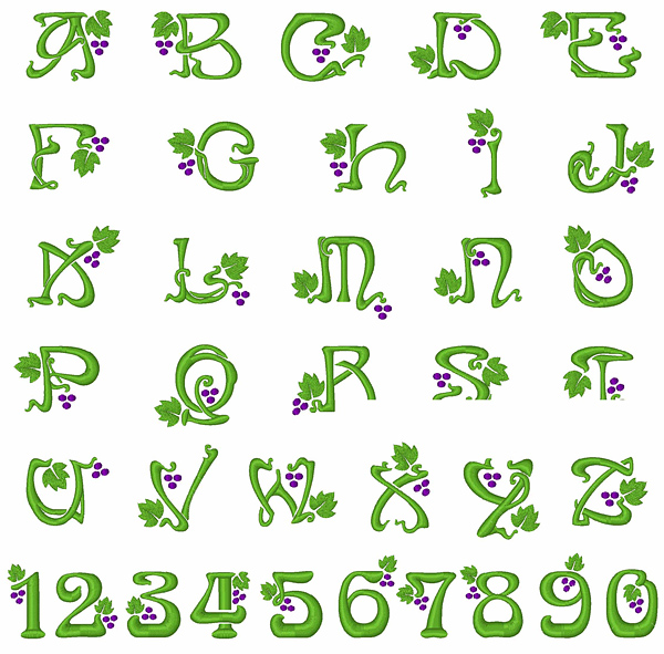 Vine Font Monogram Letters