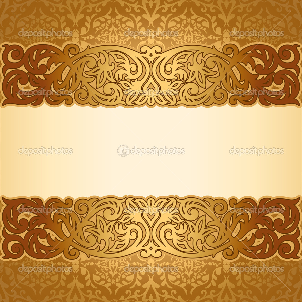 Vintage Golden Frame Border Design Vintage Golden Frame Border Design