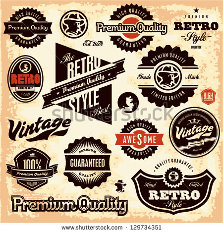 Vintage Retro Labels Vector