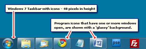 Windows 7 Taskbar Icons Location