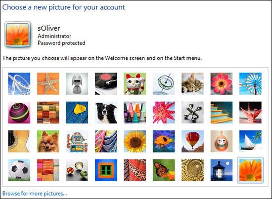 Windows 7 User Account Icon