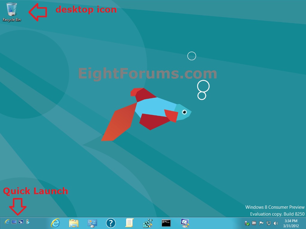 Windows 8 Fish Desktop