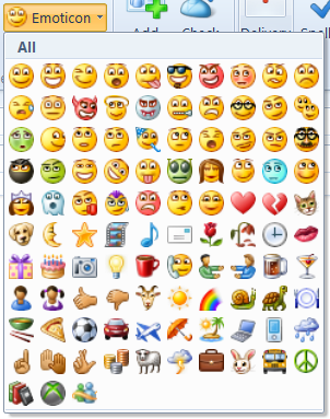 Windows Live Emoticons List
