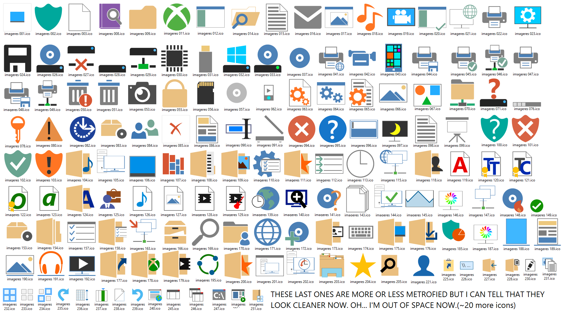 Windows Modern UI Icons