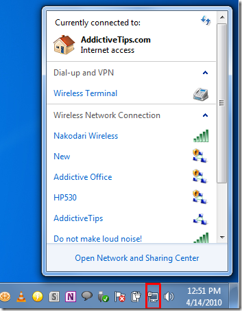 Wireless Network Icon Windows 7