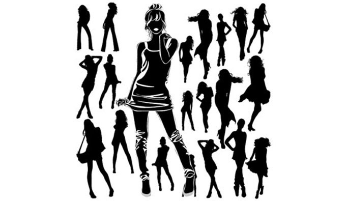 Women Silhouette Vectors Free