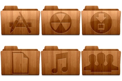 Wood Folder Icons