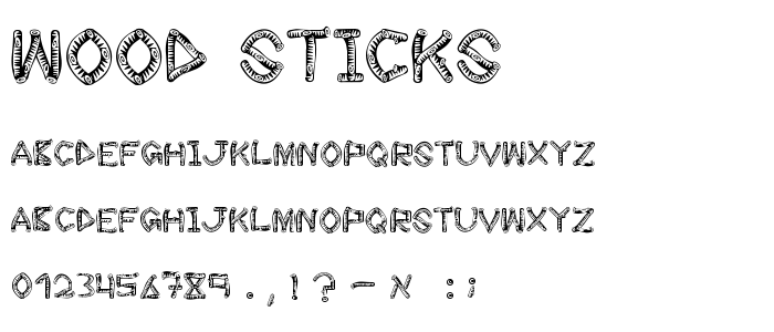 Wood Stick Font Free