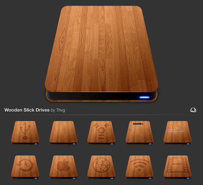 Wooden Folder Icons Mac