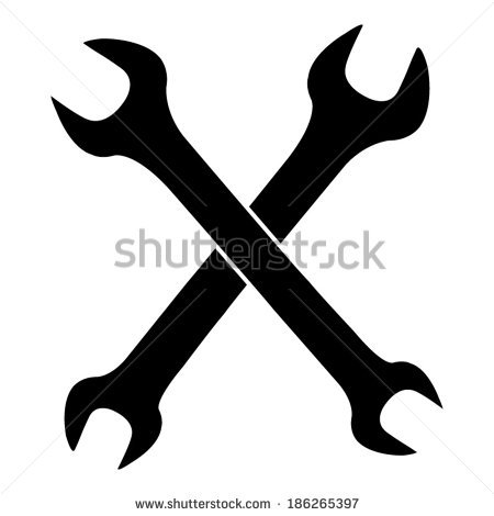 Wrench Silhouette Vector