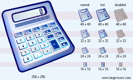 16X16 Calculator Icon