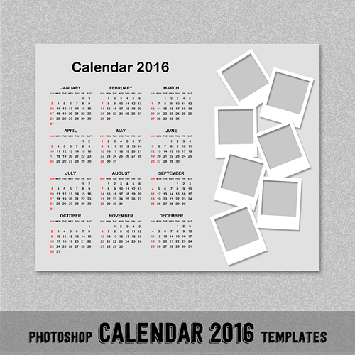 2016 Annual Calendar Template 2016 Annual Calendar Template