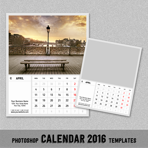 2016 Monthly Calendar Template 2016 Monthly Calendar Template