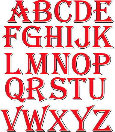 3D Block Letters Font Alphabet
