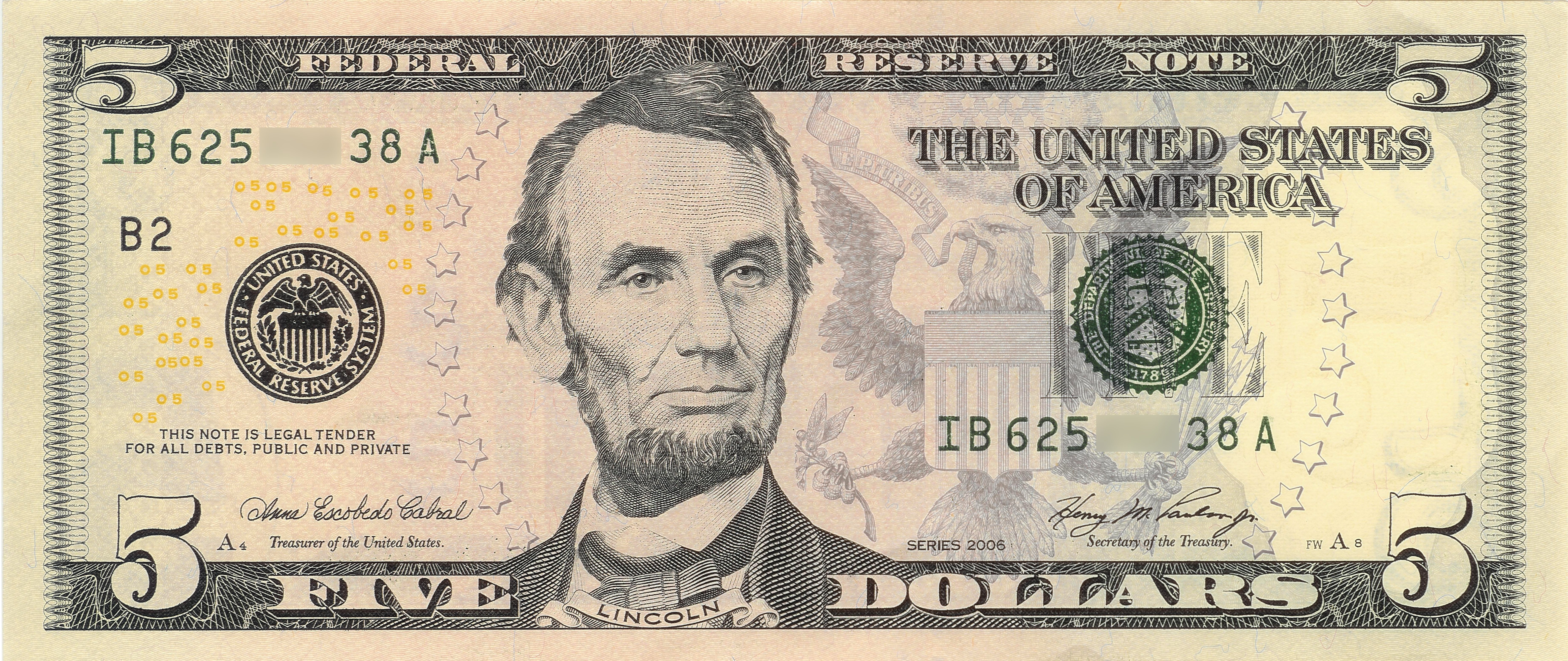 5 Dollar Bill 5 Dollar Bill