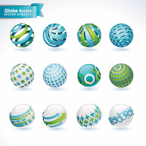 Abstract Globe Icon Vector