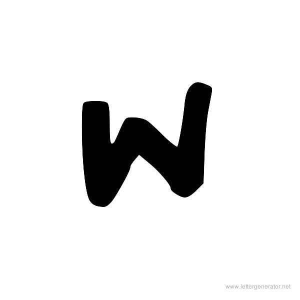 Alphabet Letter W Font