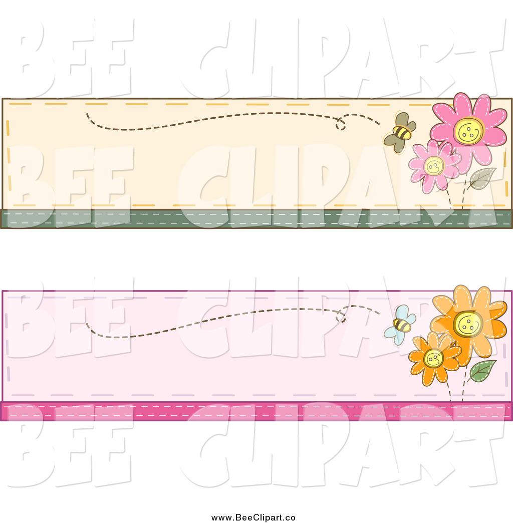 Banner Clip Art Flower Designs