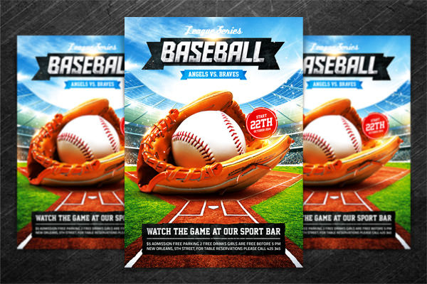 Baseball League Flyer Template