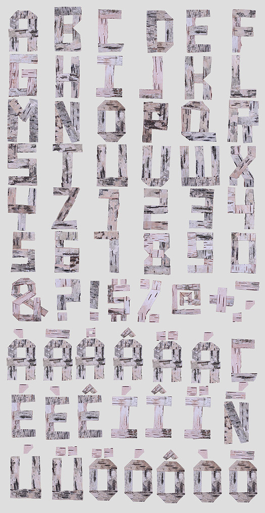 Birch Font Letters