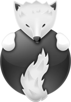 Black and White Firefox Icon