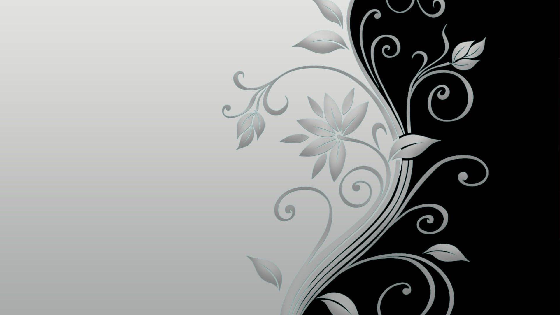 Black and White Flower Vector