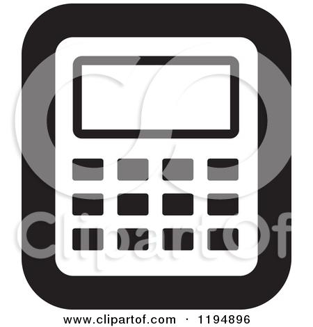 Black and White Icon Calculator