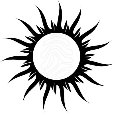 Black and White Sun Tattoos