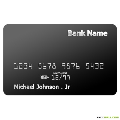 Black Credit Card Template Photoshop