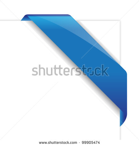 Blue Corner Ribbon Vector