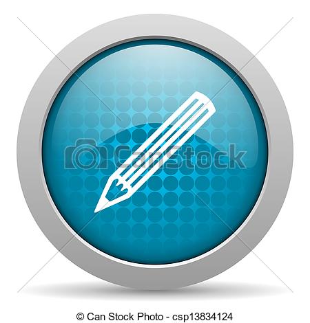 Blue Pencil with Circle Logo