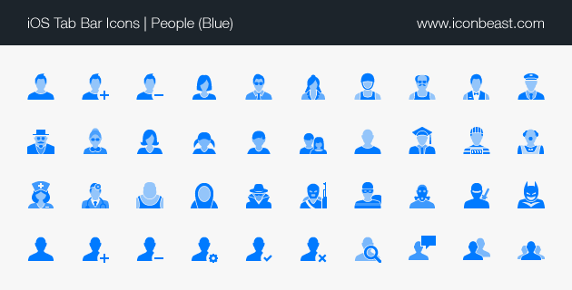 15 Simple Blue People Icon Images