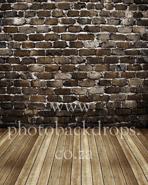 Brick Wall with Wooden Floor