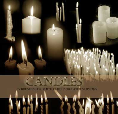 14 Candle PSD Brushes Images