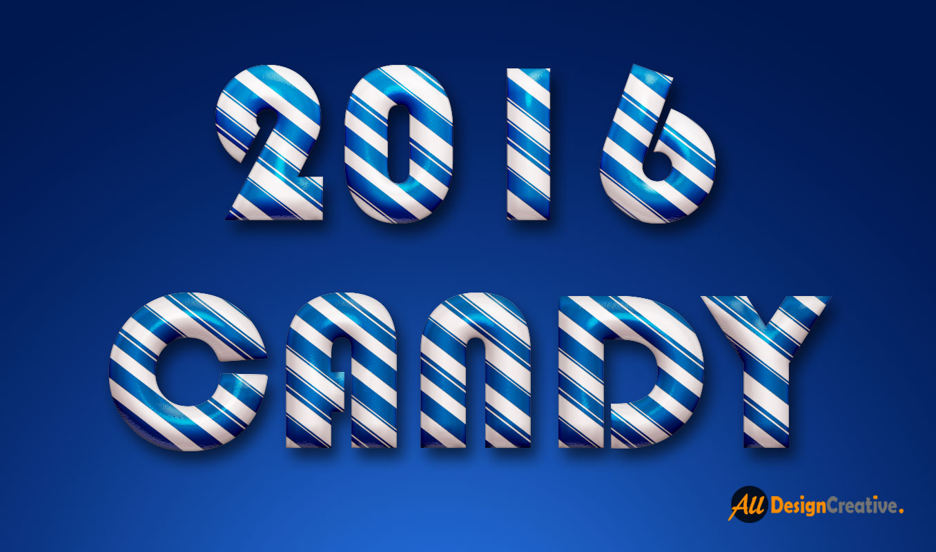 Candy Text Effect PSD