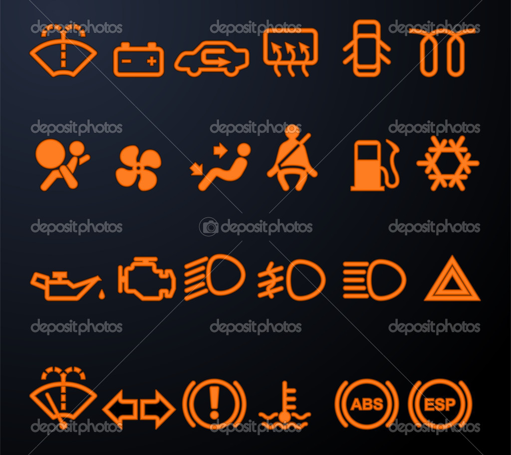 12 Car Dashboard Icons Images