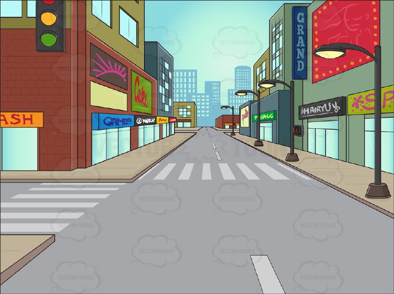 12 Cartoon City Background Vector Images