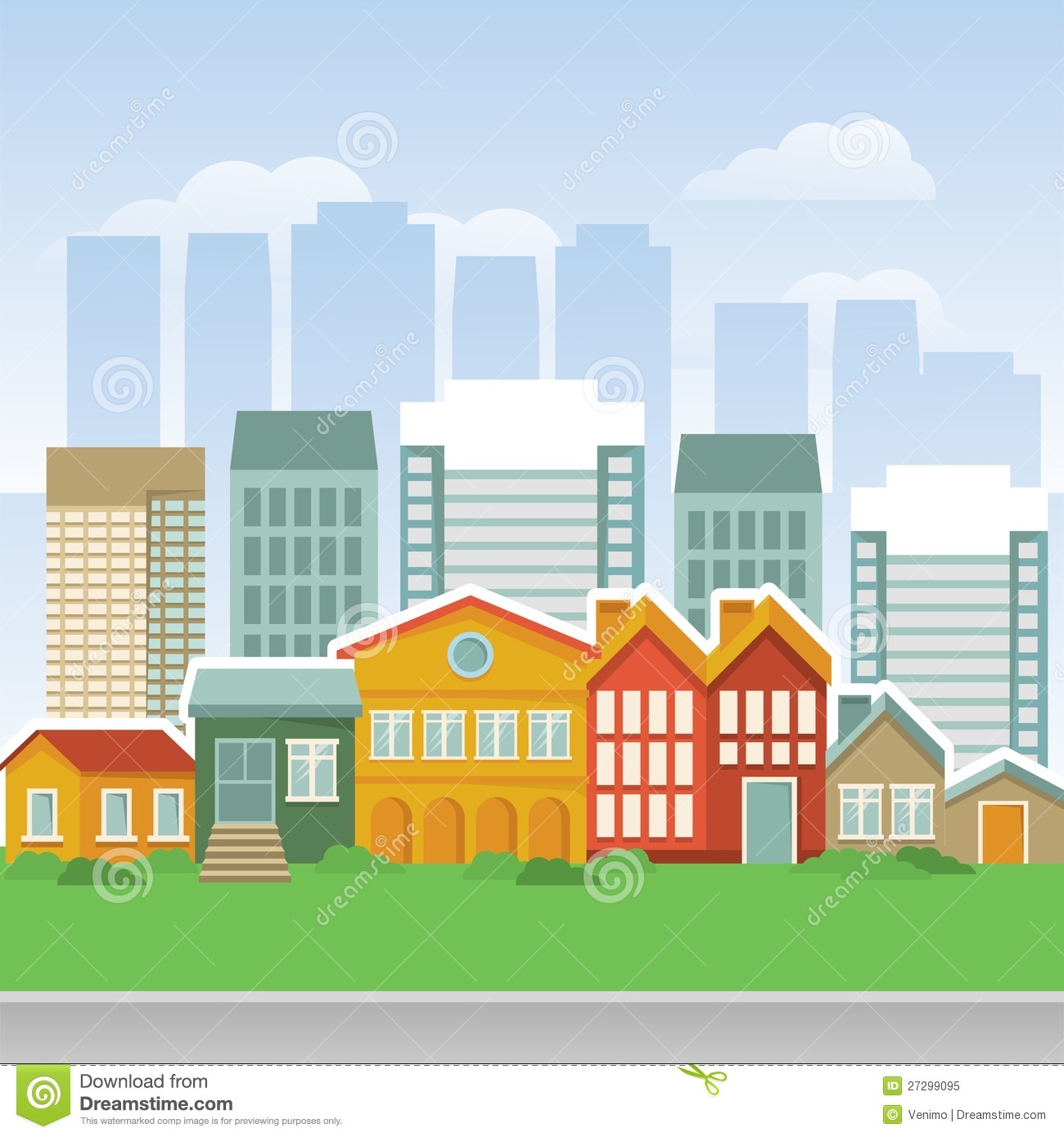 Cartoon City Vector