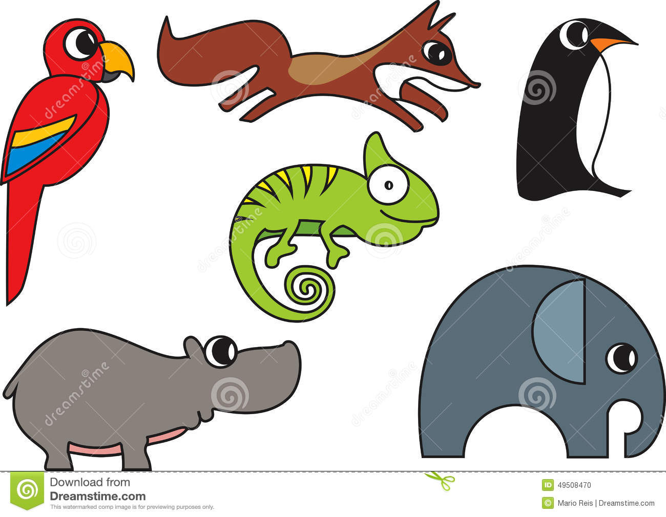 Cartoon Wild Animals Vector