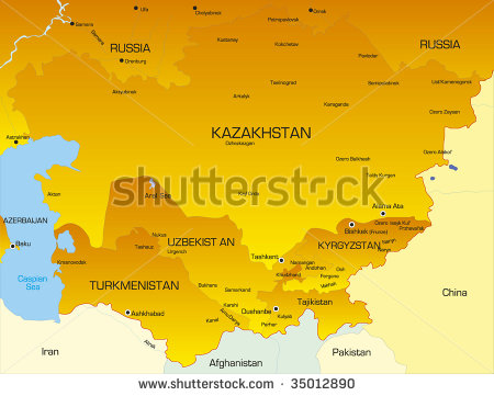 Central Asia Countries Map