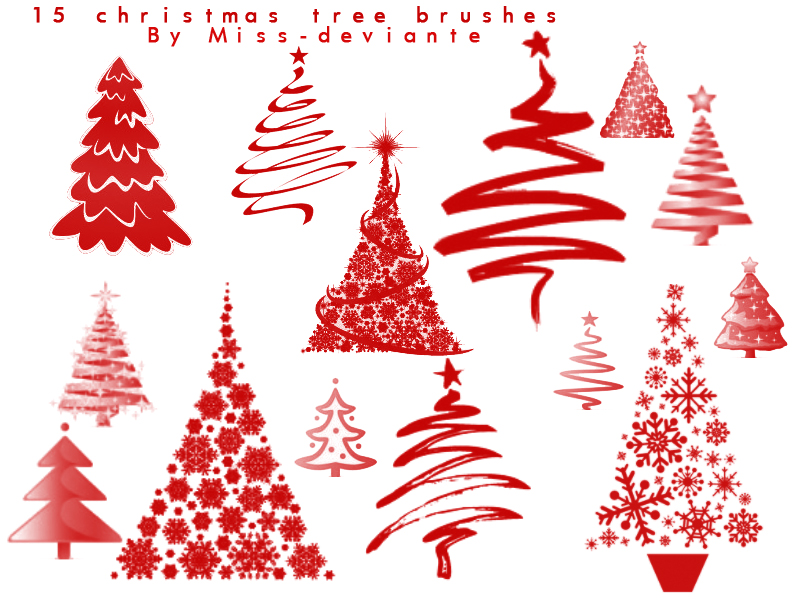 Christmas Tree Photoshop Brushes Free