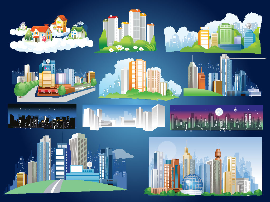 Cities Background Cartoon