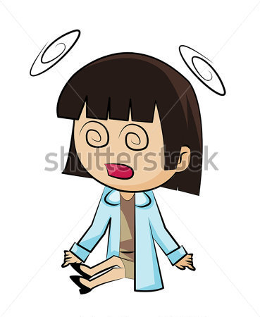 Clip Art Woman with Vertigo