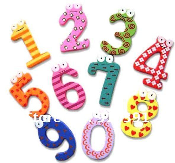 Colorful Fridge Magnet Numbers