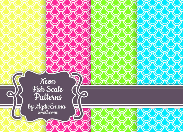 Colors Fish Scale Pattern