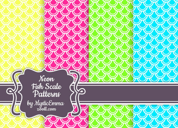 Colors Fish Scale Pattern Colors Fish Scale Pattern