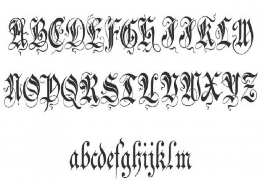 Cool Cursive Tattoo Fonts