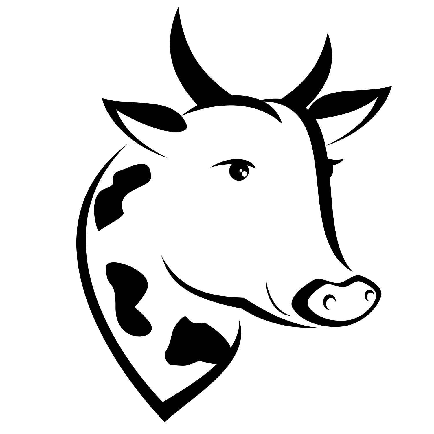 Cow Head Vector