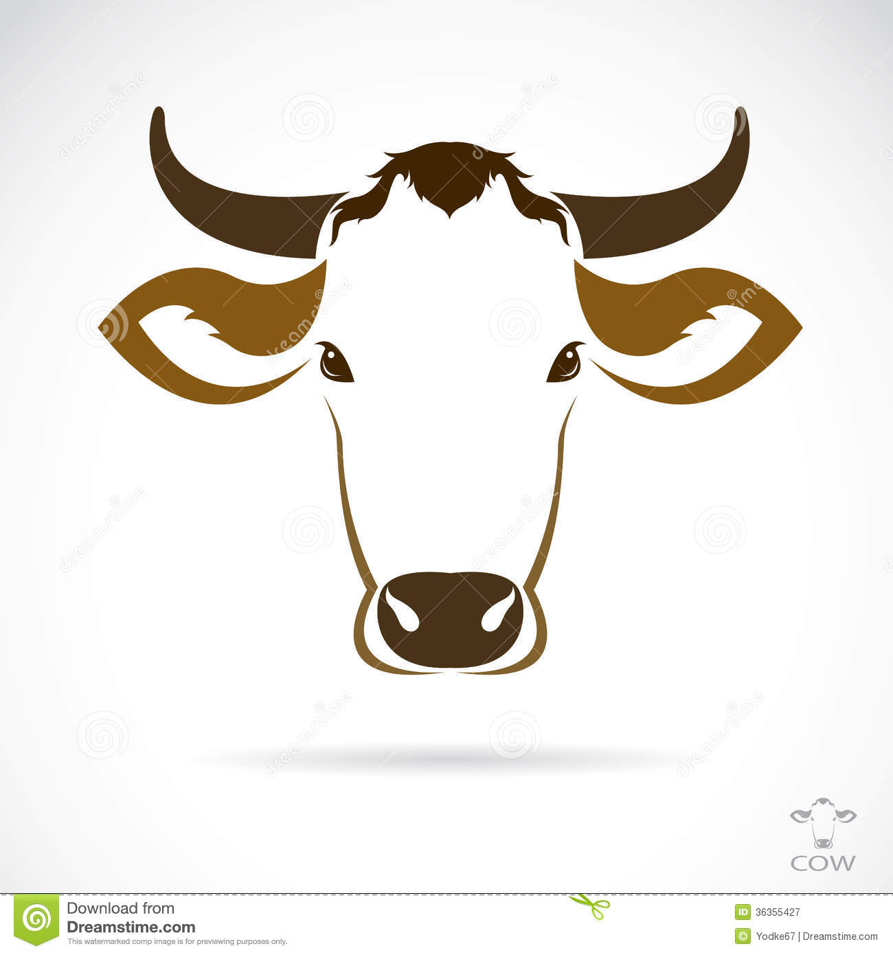 Cow Head Vector